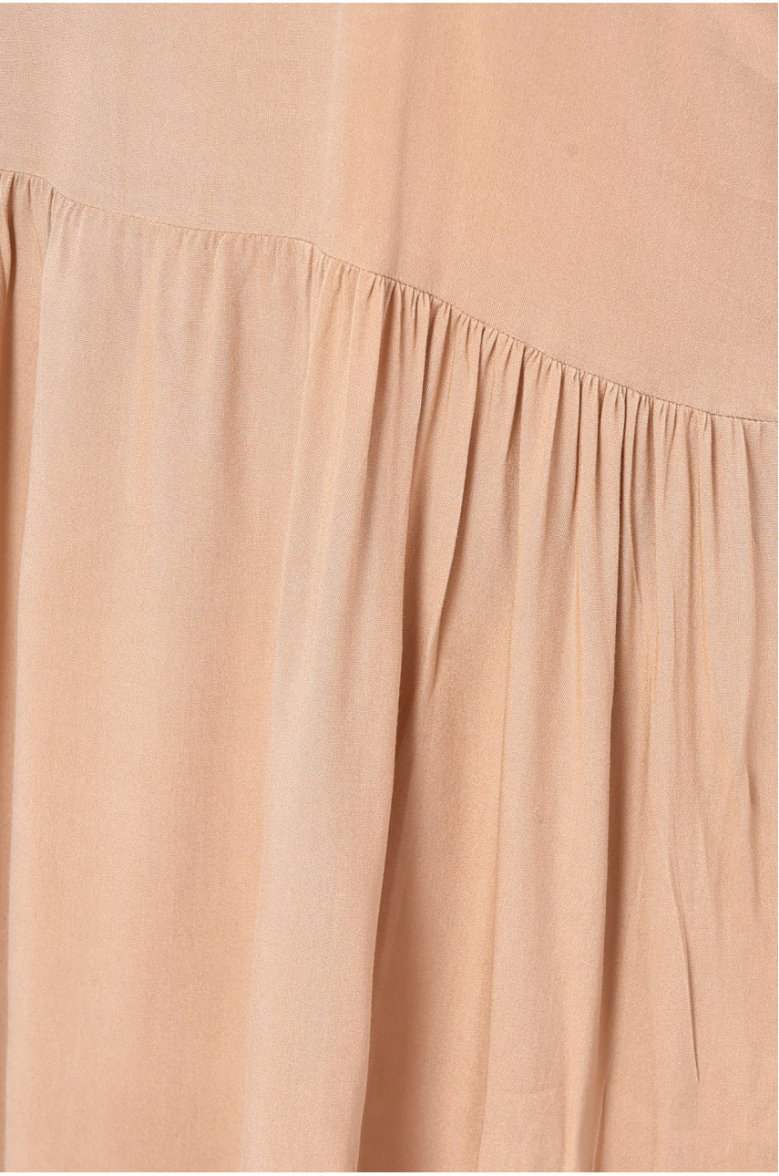 Платье женское однотонное бежевого цвета 5054 202002