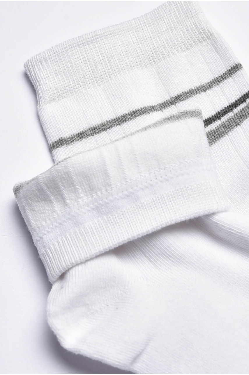 Носки мужские демисезонные белого цвета 202038 Носки мужские демисезонные белого цвета 202038