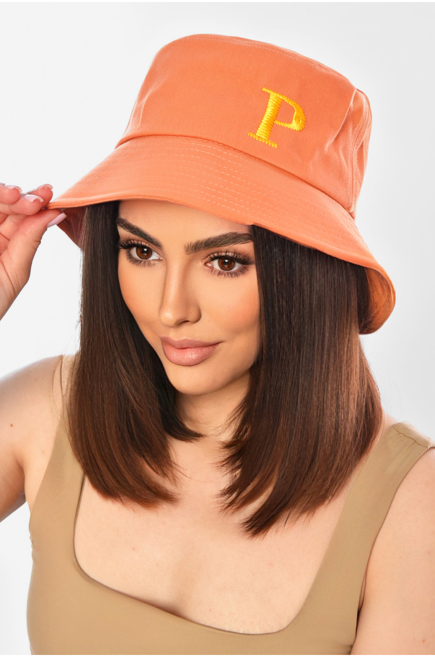 Панама женская оранжевого цвета 202043