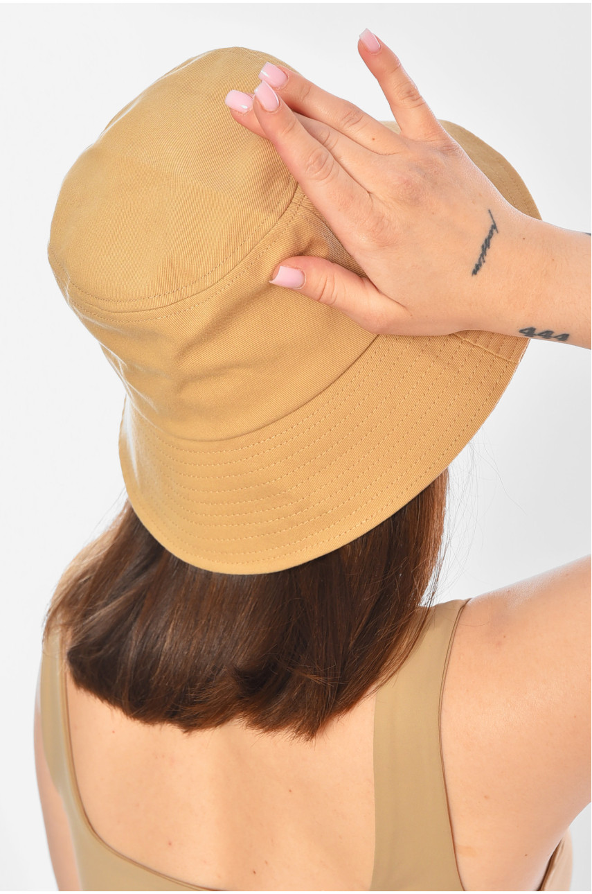 Панама женская тёмно-бежевого цвета 202047