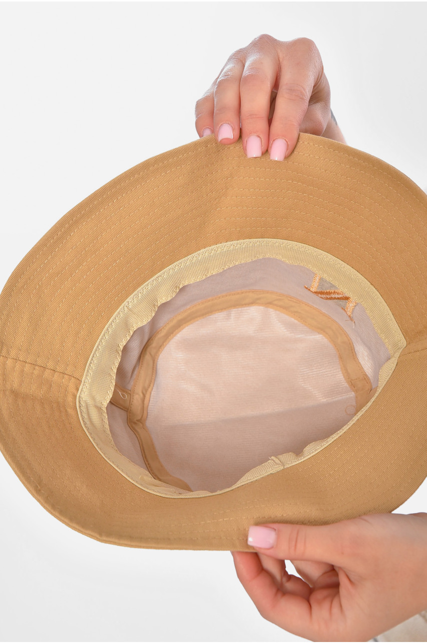 Панама женская тёмно-бежевого цвета 202047