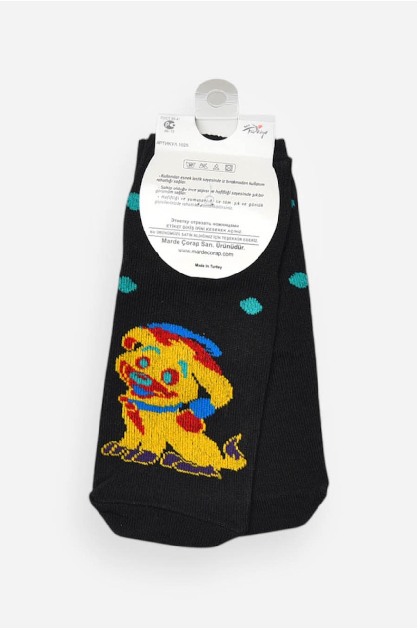 Шкарпетки дитячі демісезонні чорного кольору 202048