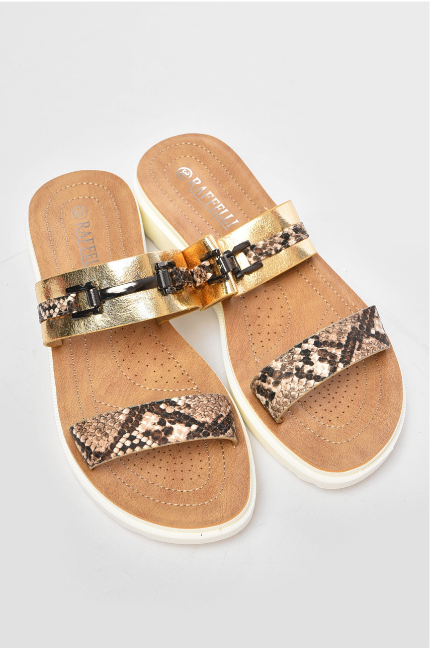 Шльопанці жіночі золотистого кольору 361-3 202053
