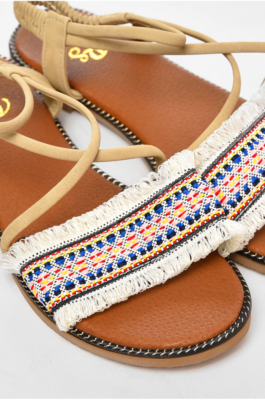 Босоножки женские бежевого цвета 818-3 202072