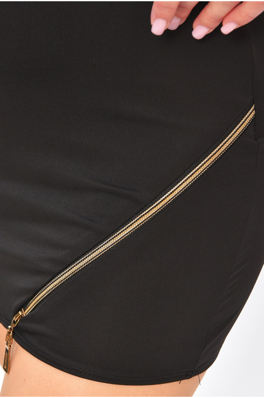 Сукня жіноча однотонна чорного кольору 045 202078 Сукня жіноча однотонна чорного кольору 045 202078