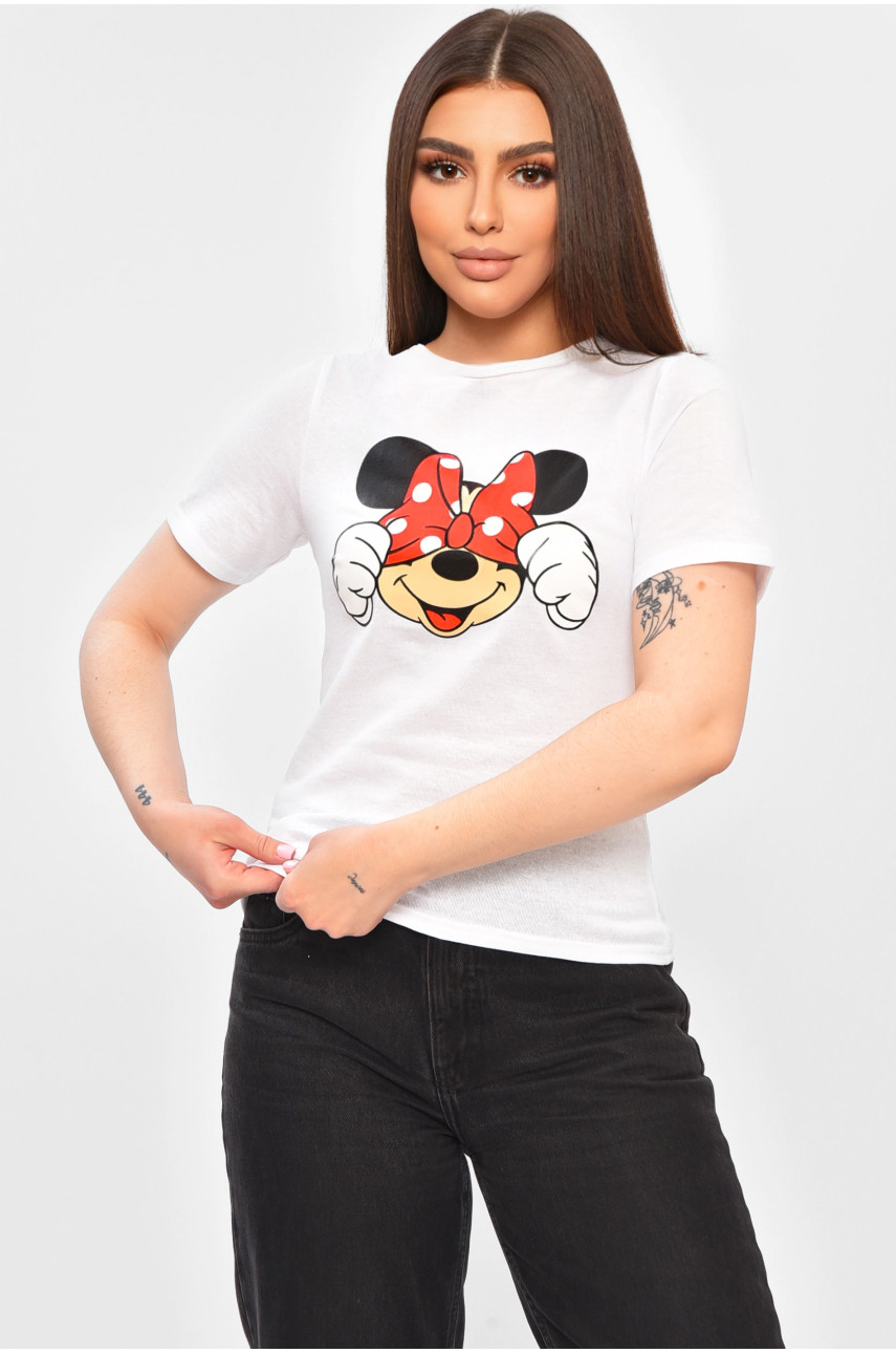 Футболка женская белого цвета с принтом 202114 Футболка женская белого цвета с принтом 202114