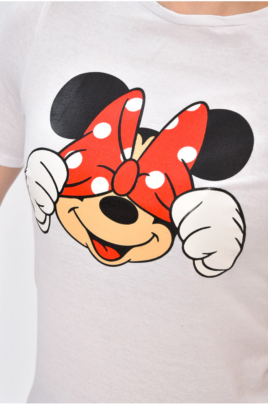 Футболка женская белого цвета с принтом 202114 Футболка женская белого цвета с принтом 202114