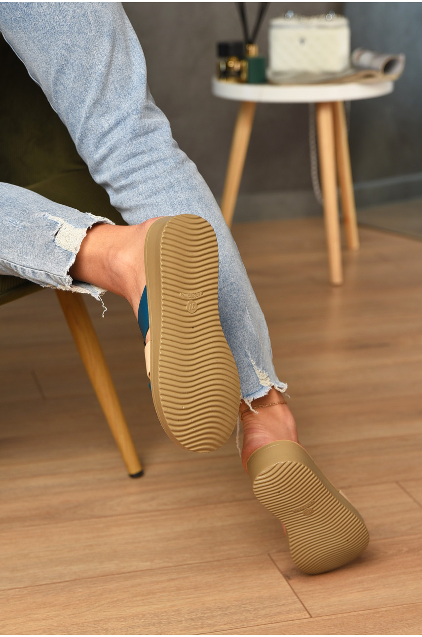 Шльопанці жіночі синього кольору 3012-5 202121