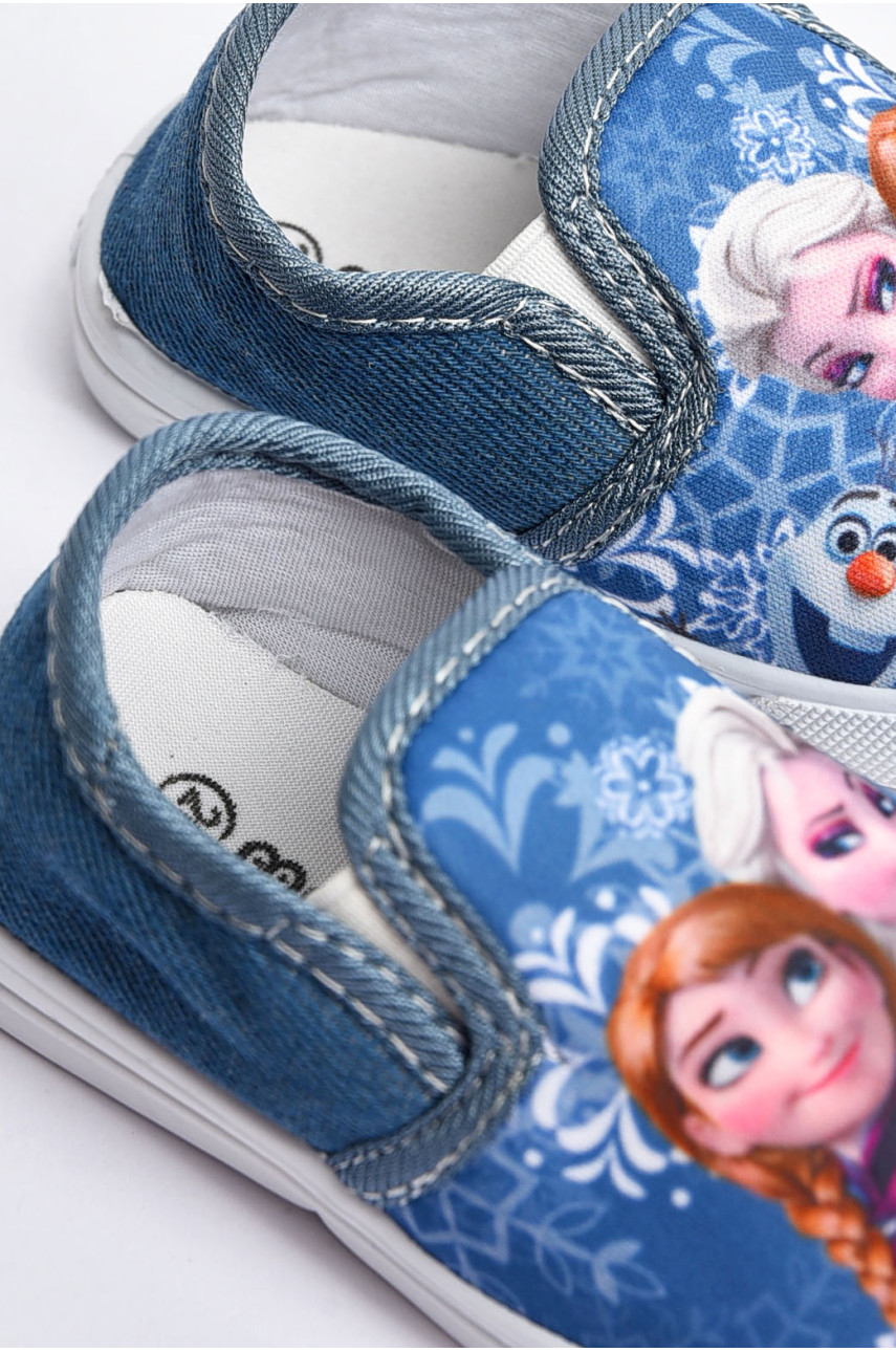 Мокасини дитячі синього кольору без застібки 225 202134