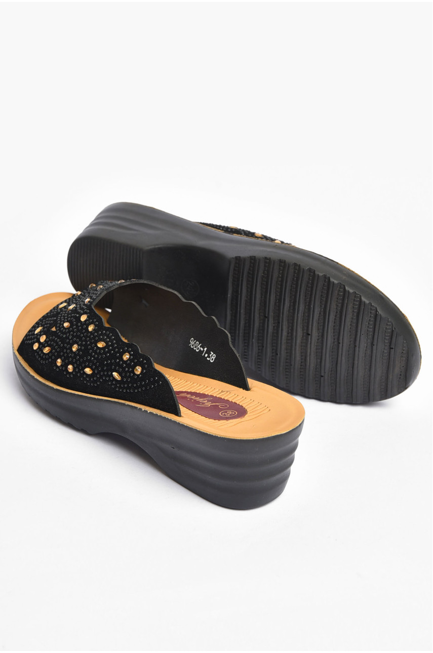 Шльопанці жіночі чорного кольору 9686-1 202144