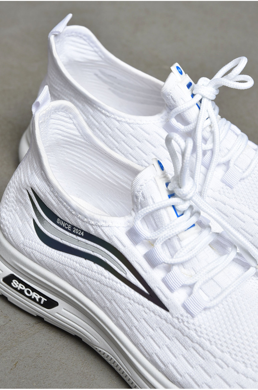 Кросівки чоловічі білого кольору на шнурівці 777-а1072 202148 Кросівки чоловічі білого кольору на шнурівці 777-а1072 202148