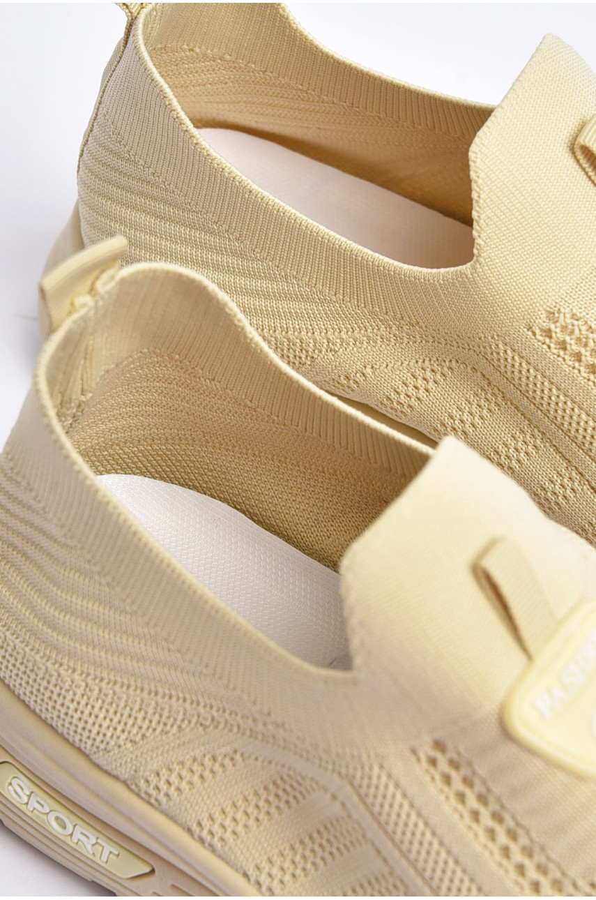 Кроссовки мужские бежевого цвета текстиль 777-а1064 202149