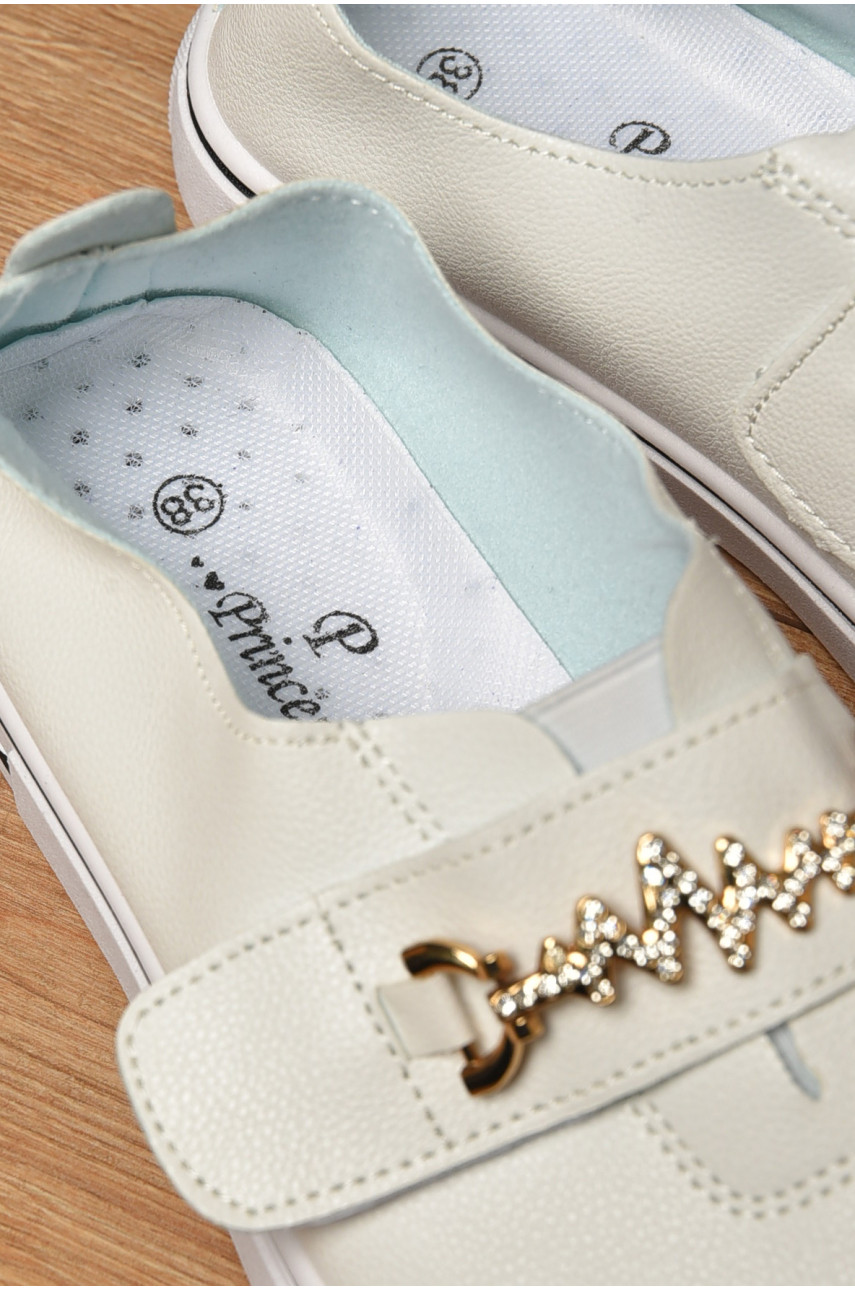 Мокасины женские белого цвета на шнуровке 126-8 202159