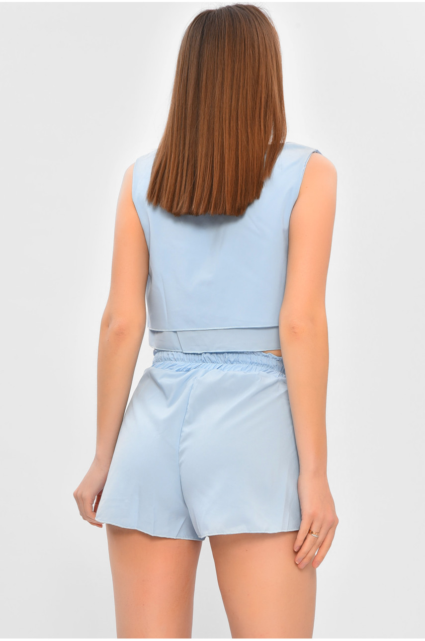 Костюм женский однотонный голубого цвета 202174 Костюм женский однотонный голубого цвета 202174