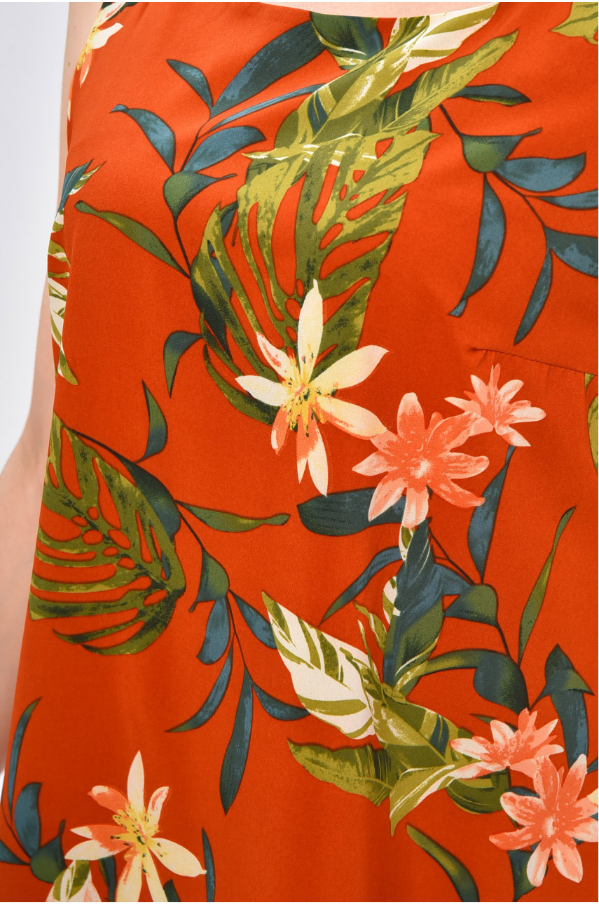 Сарафан женский коричневого цвета с принтом 822 202189 Сарафан женский коричневого цвета с принтом 822 202189