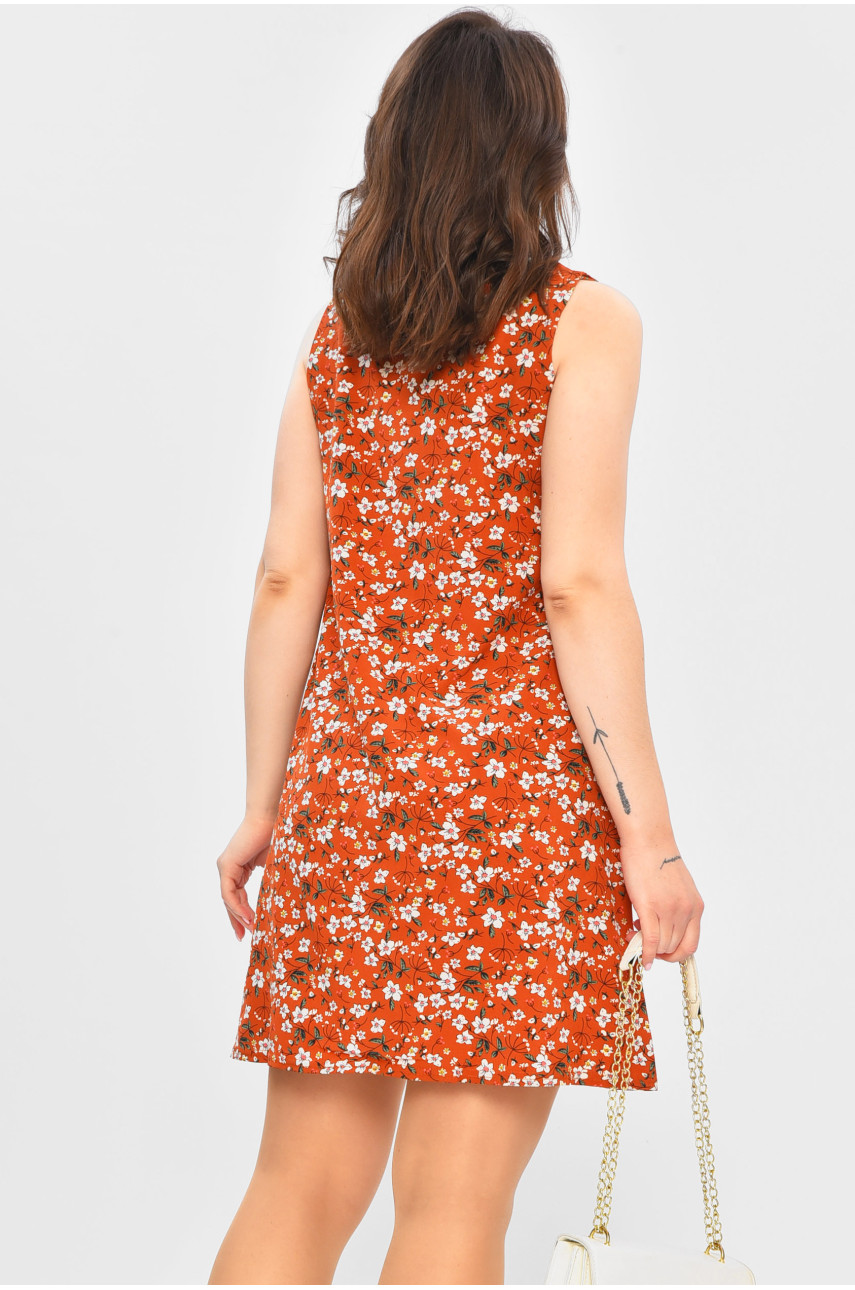 Сарафан женский коричневого цвета с принтом 822 202190 Сарафан женский коричневого цвета с принтом 822 202190