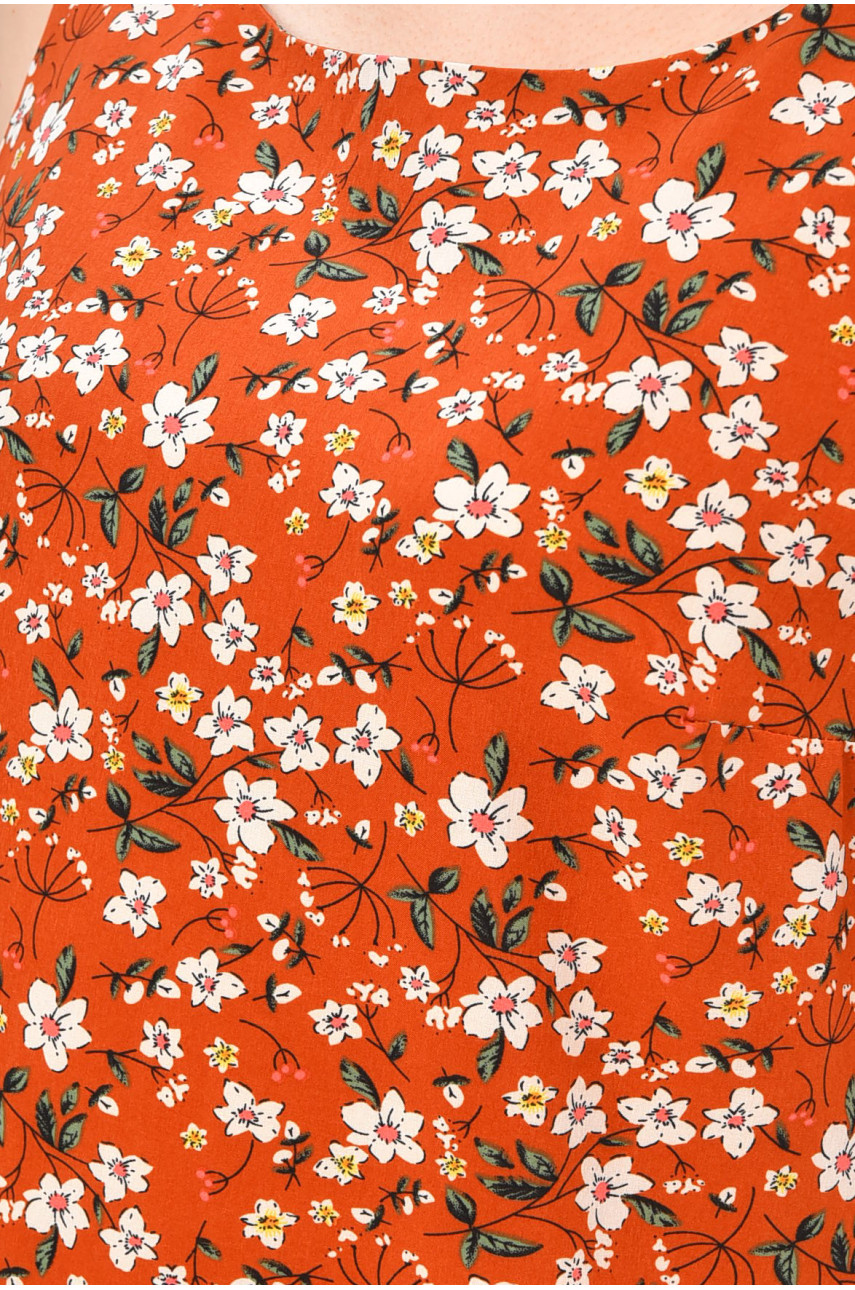 Сарафан женский коричневого цвета с принтом 822 202190 Сарафан женский коричневого цвета с принтом 822 202190