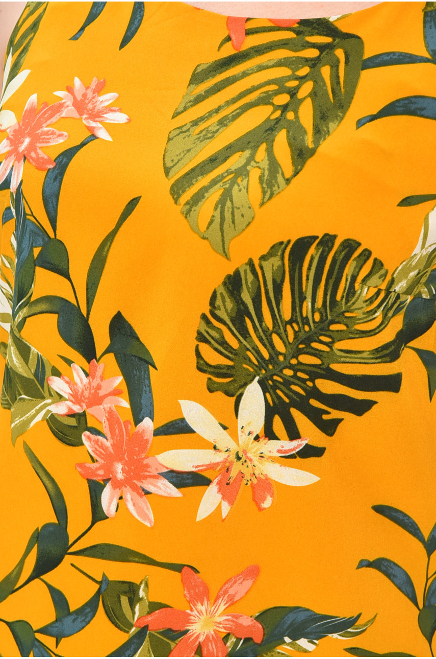 Сарафан женский горчичного цвета с принтом 822 202191 Сарафан женский горчичного цвета с принтом 822 202191