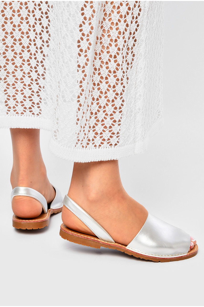 Босоніжки жіночі сріблястого кольору W33-1 202222