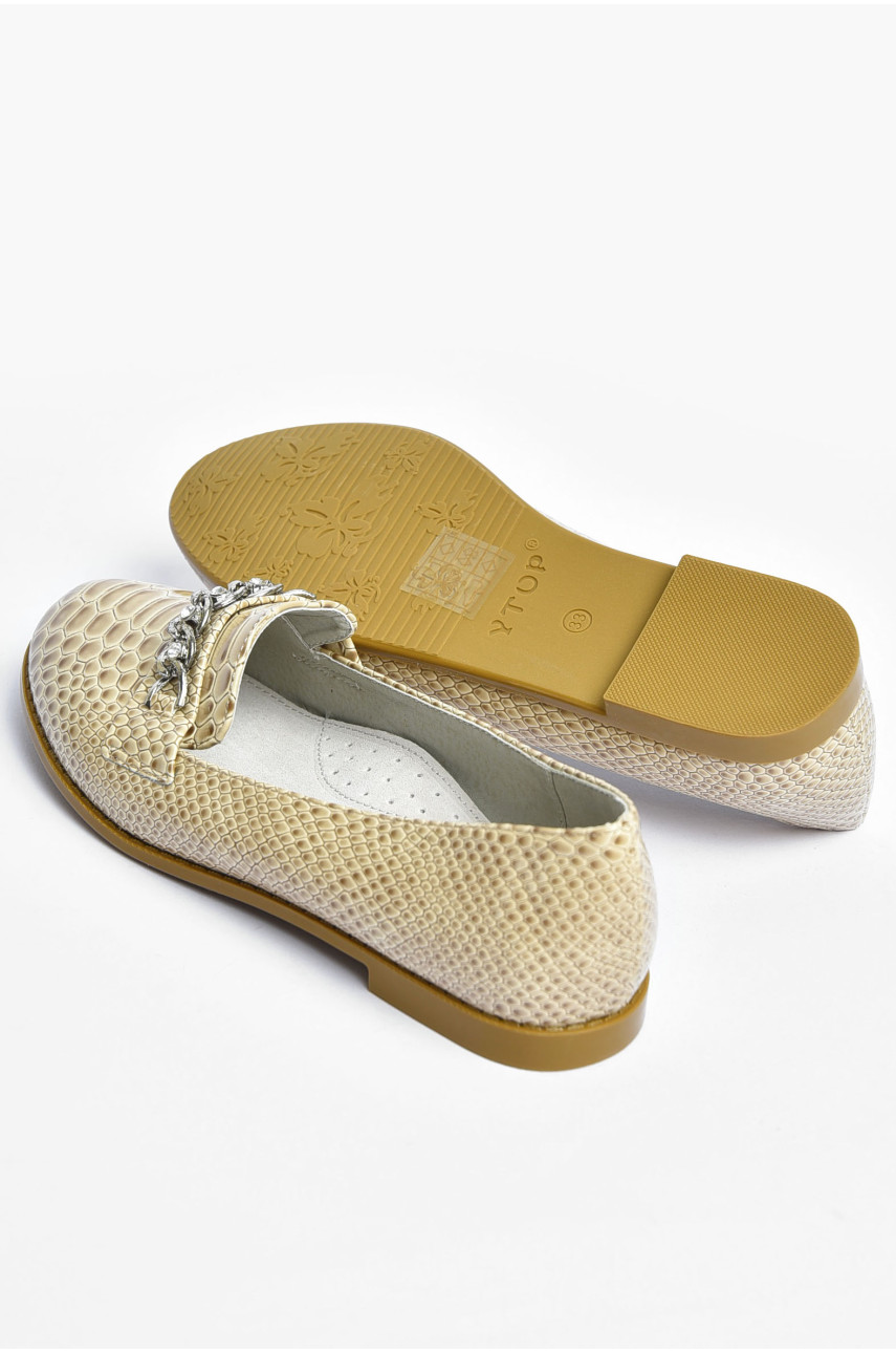 Балетки для девочки бежевого цвета 207-26 202223