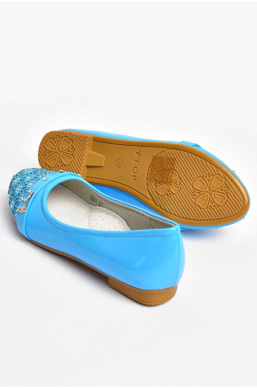 Балетки для девочки голубого цвета 201-27 202227