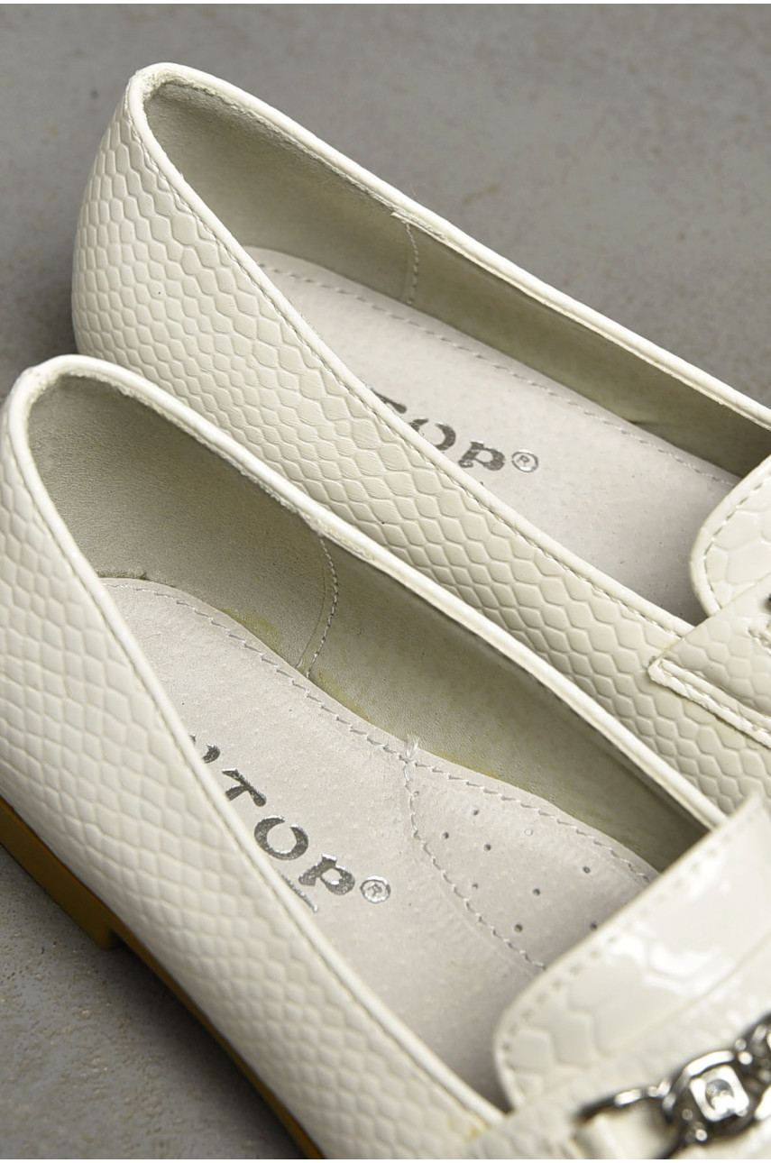 Балетки для девочки белого цвета 207-1 202229