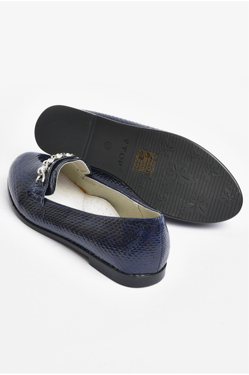 Балетки для девочки темно-синего цвета 207-7 202230