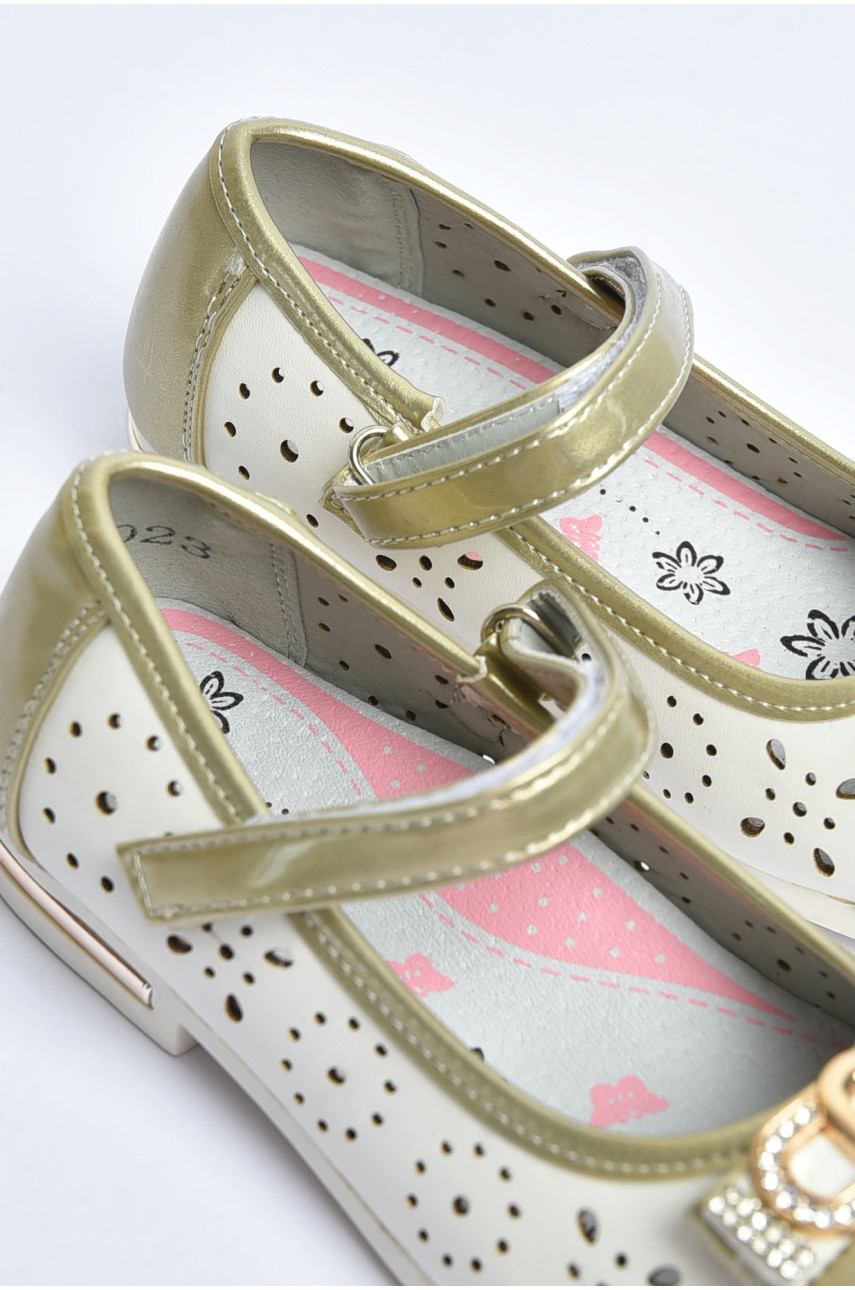 Балетки для девочки золотистого цвета 023-20 202232