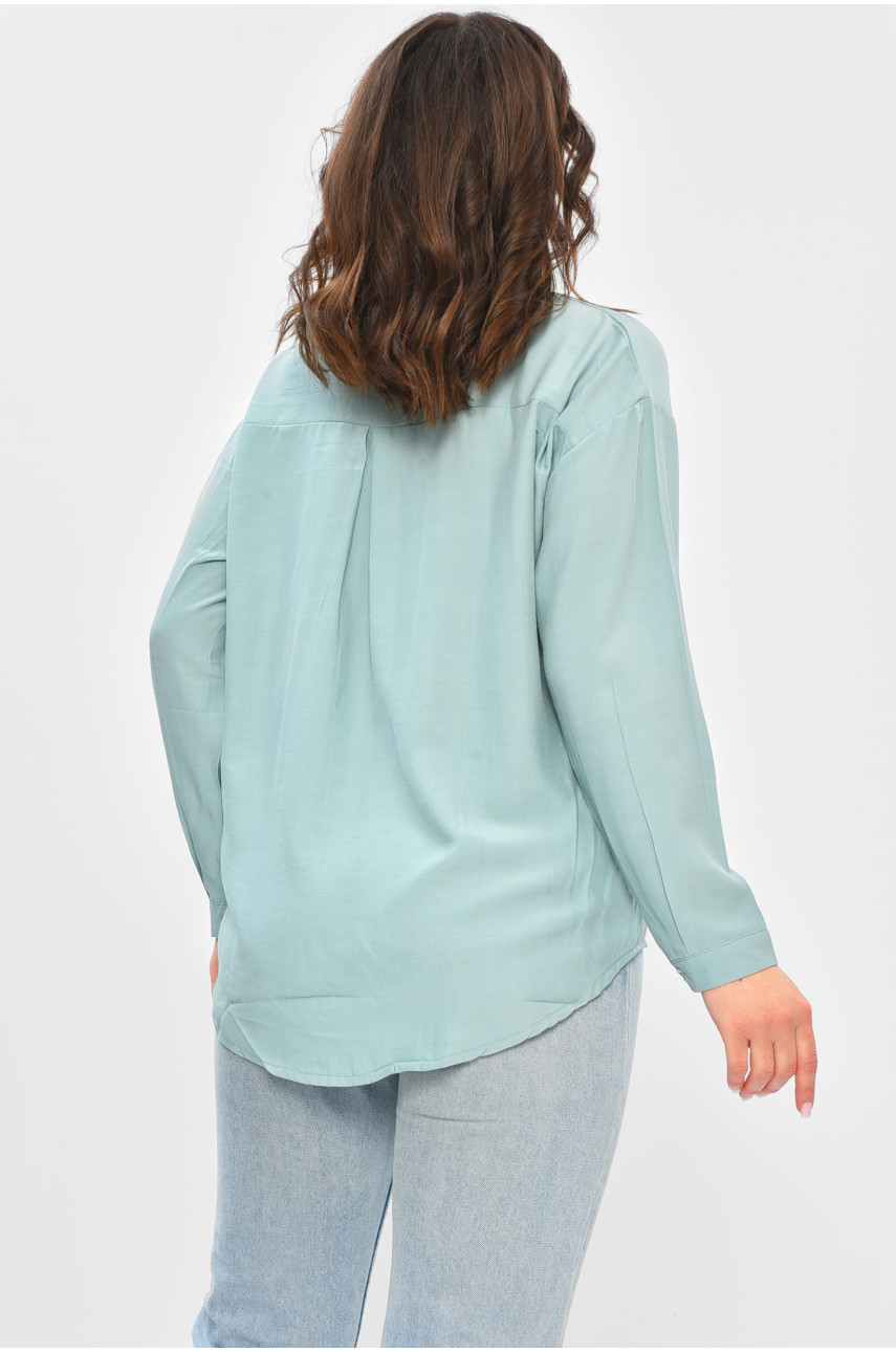 Сорочка жіноча однотонна м'ятного кольору 275 202240 Сорочка жіноча однотонна м'ятного кольору 275 202240