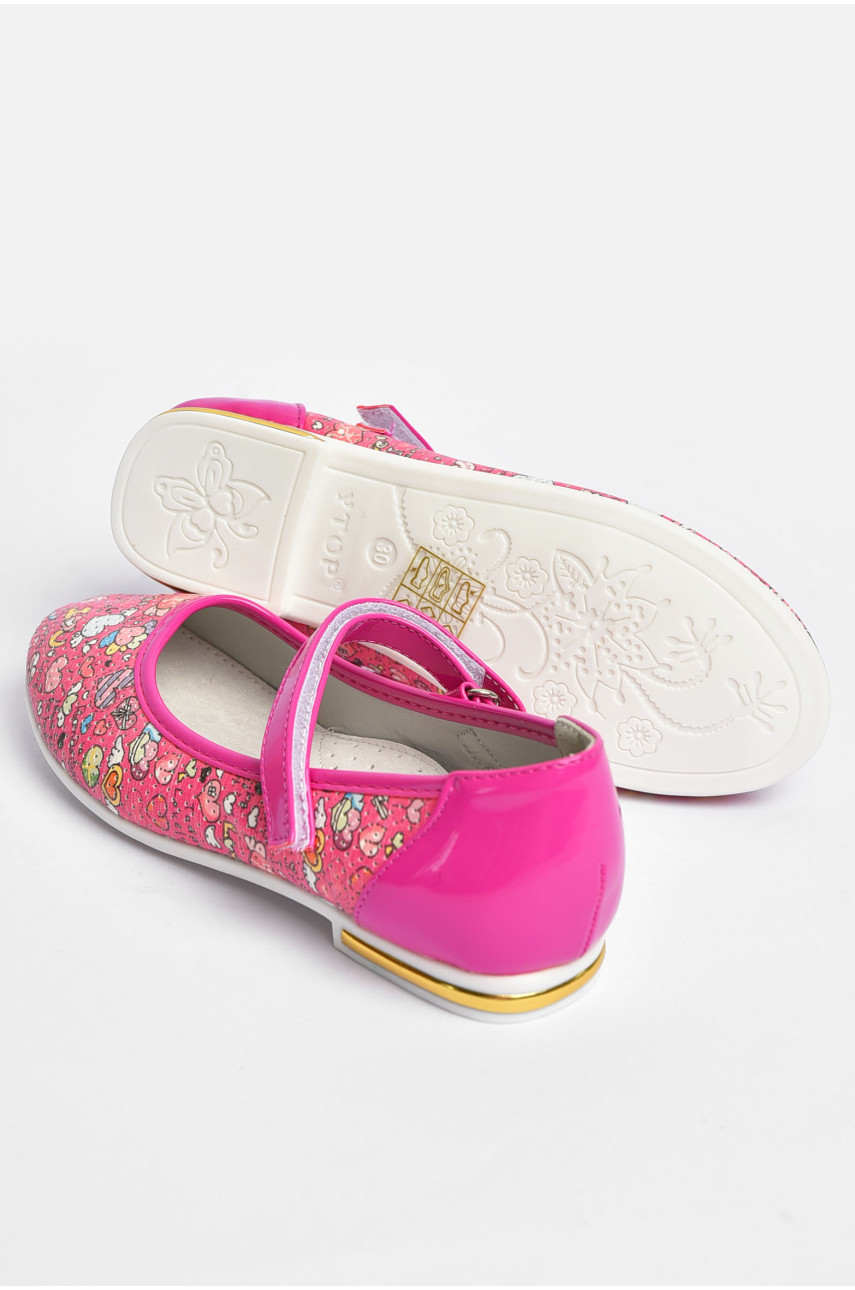 Балетки детские для девочки розового цвета 127-5 202245