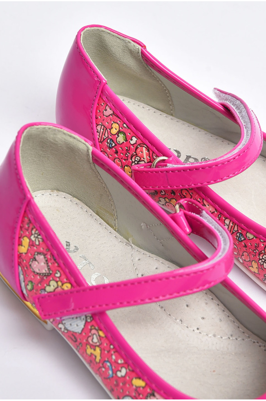 Балетки детские для девочки розового цвета 127-5 202245