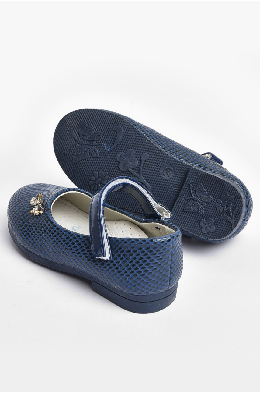 Туфли для девочки темно-синего цвета 788-7 202302