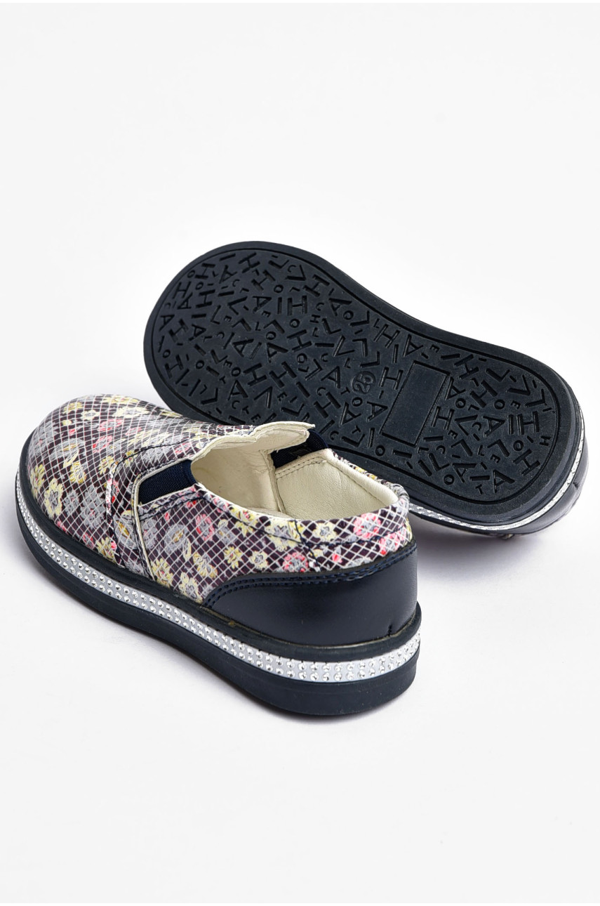 Мокасини дитячі для дівчинки темно-синього кольору 90-7 202305