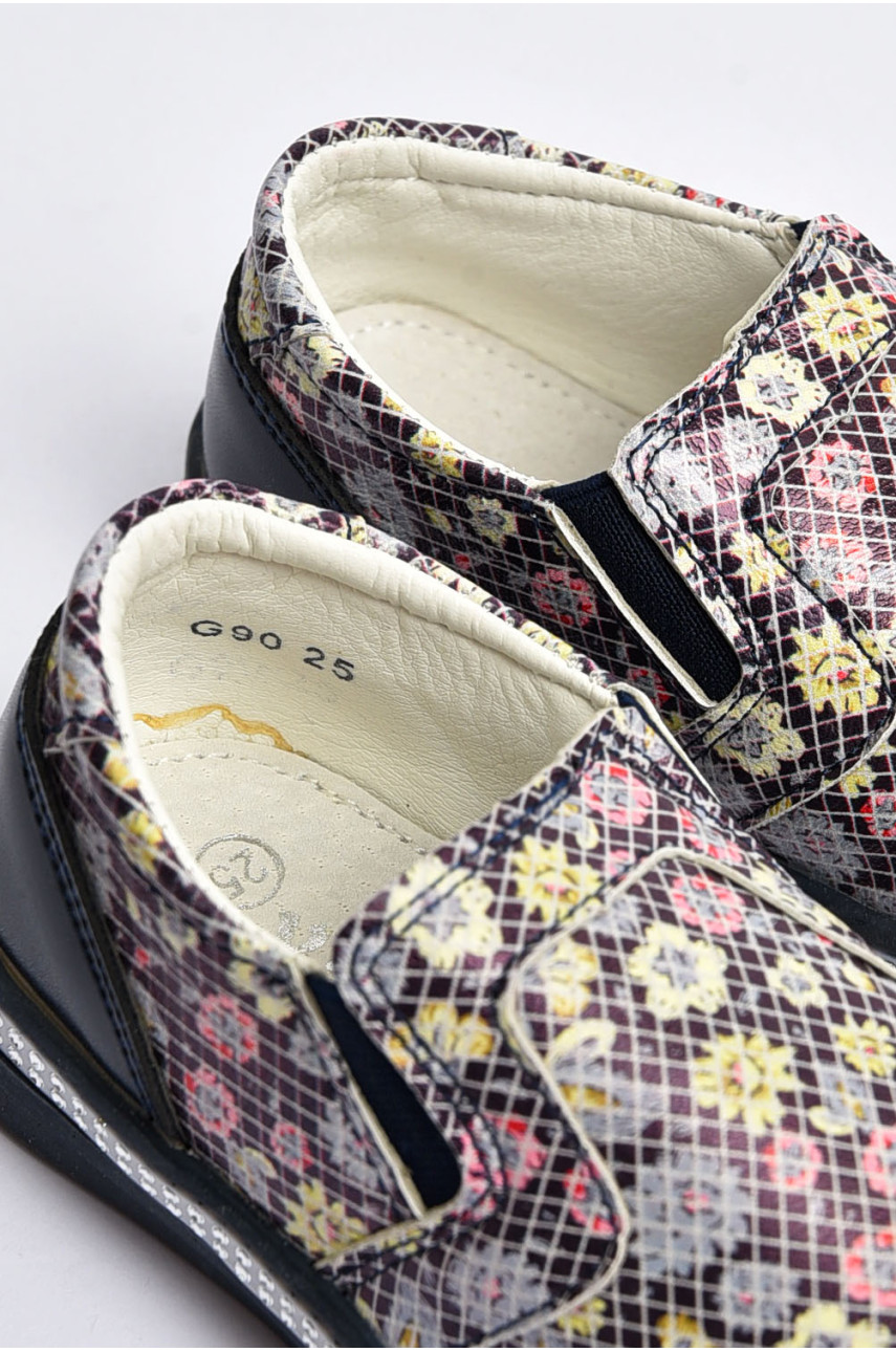 Мокасини дитячі для дівчинки темно-синього кольору 90-7 202305