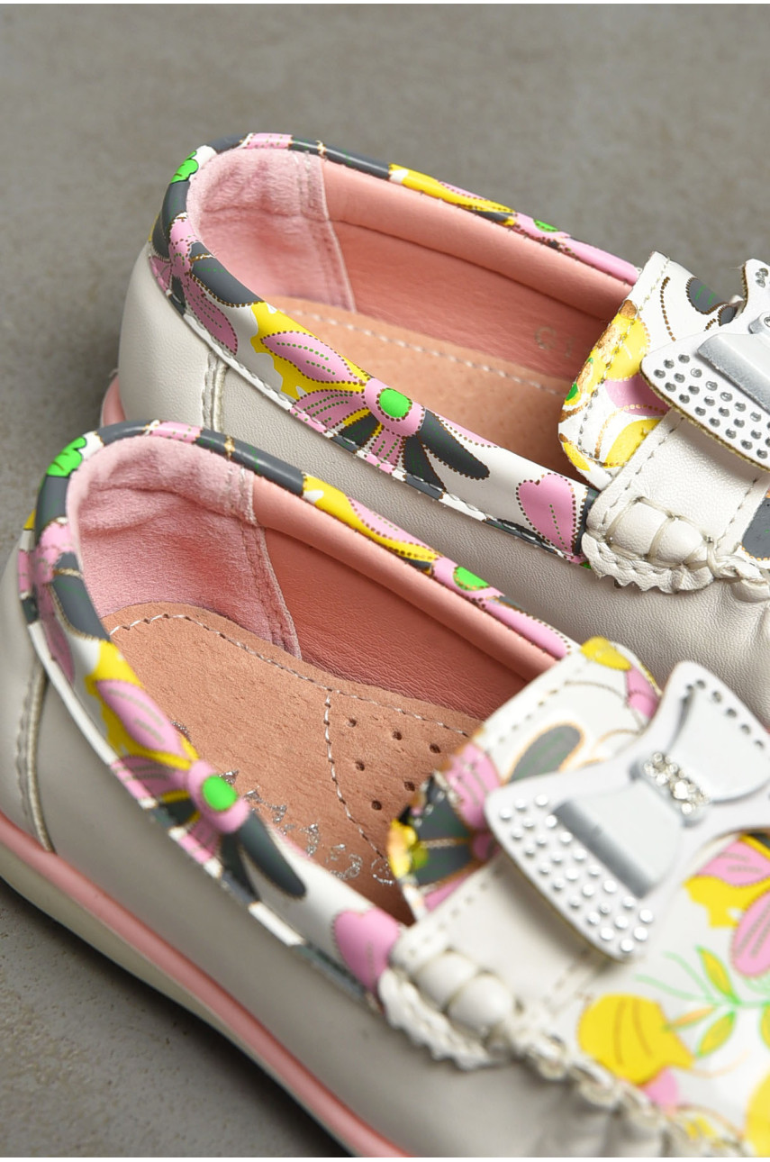 Мокасини дитячі для дівчинки білого кольору 115-1 202314