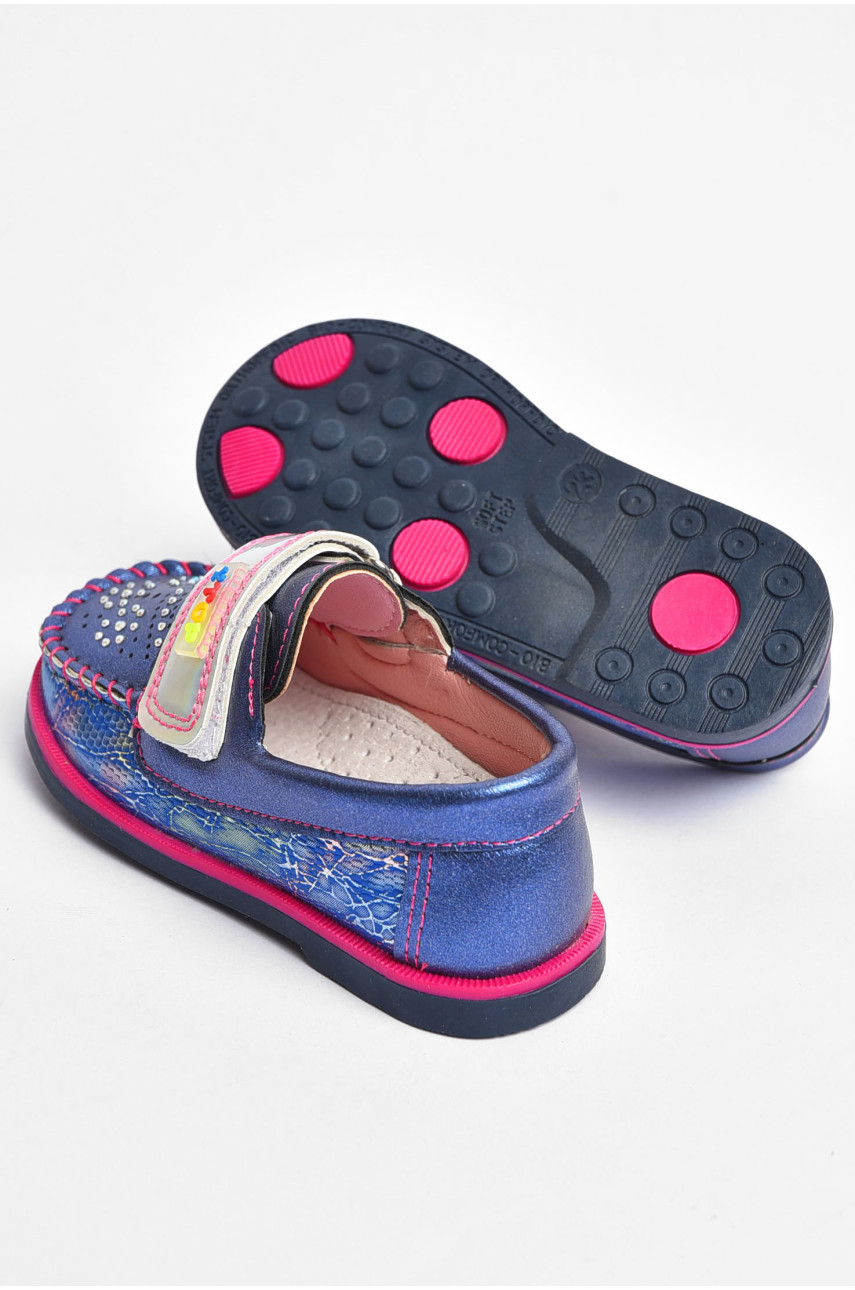 Мокасини дитячі для дівчинки темно-синього кольору 18303-7 202322
