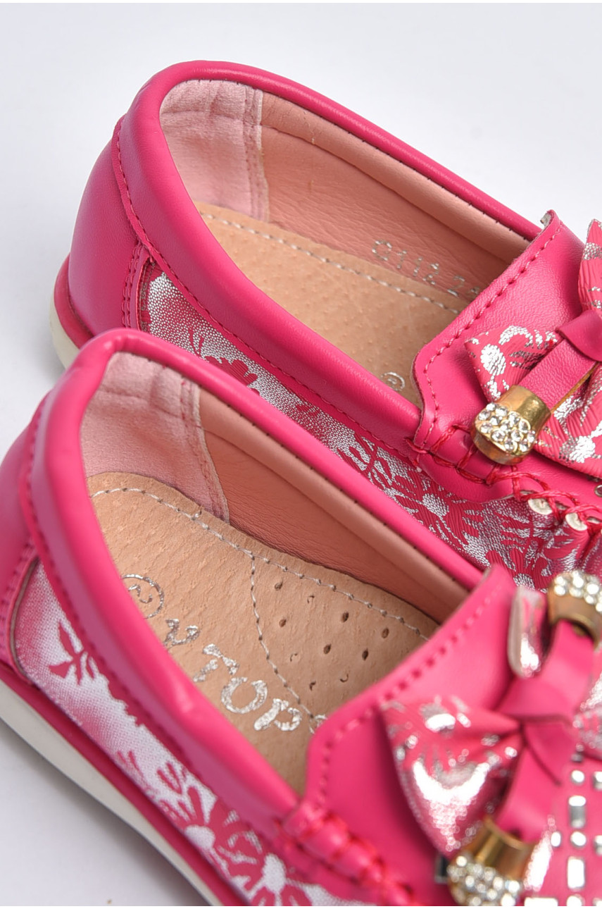 Мокасини дитячі для дівчинки рожевого кольору 112-5 202327