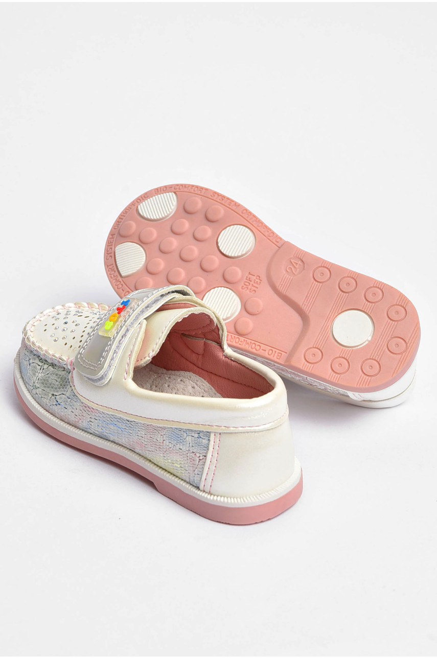 Мокасини дитячі для дівчинки білого кольору 18303-1 202331