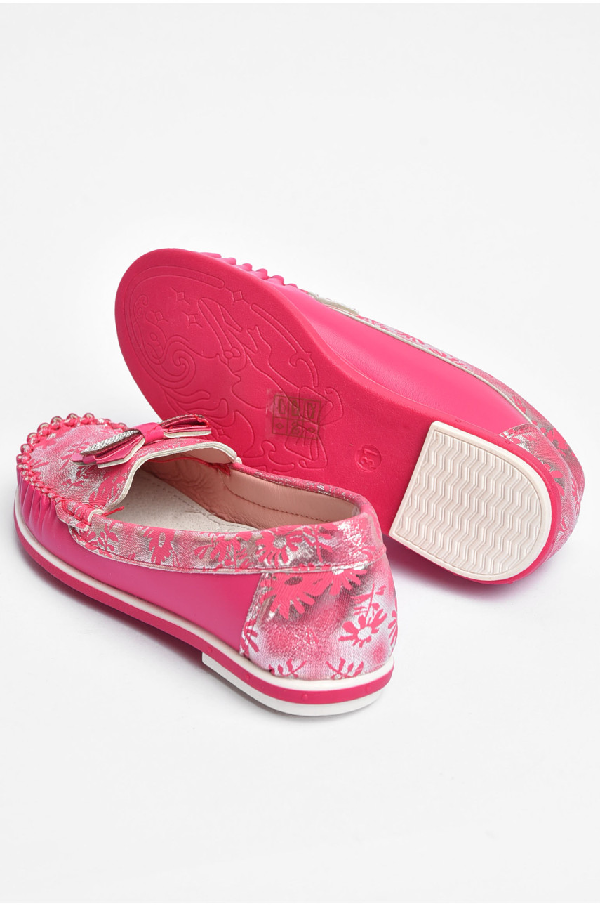 Мокасини дитячі для дівчинки рожевого кольору 120-5 202339