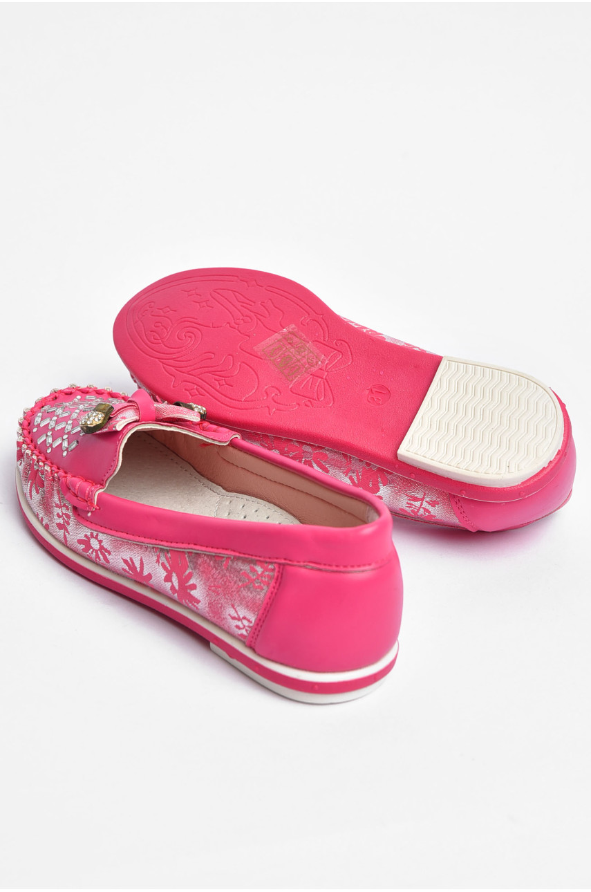 Мокасини дитячі для дівчинки рожевого кольору 129-5 202340