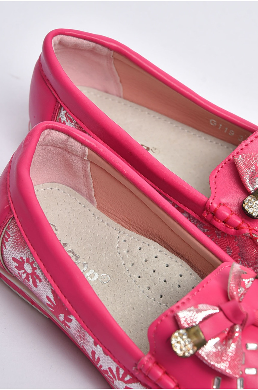 Мокасини дитячі для дівчинки рожевого кольору 129-5 202340