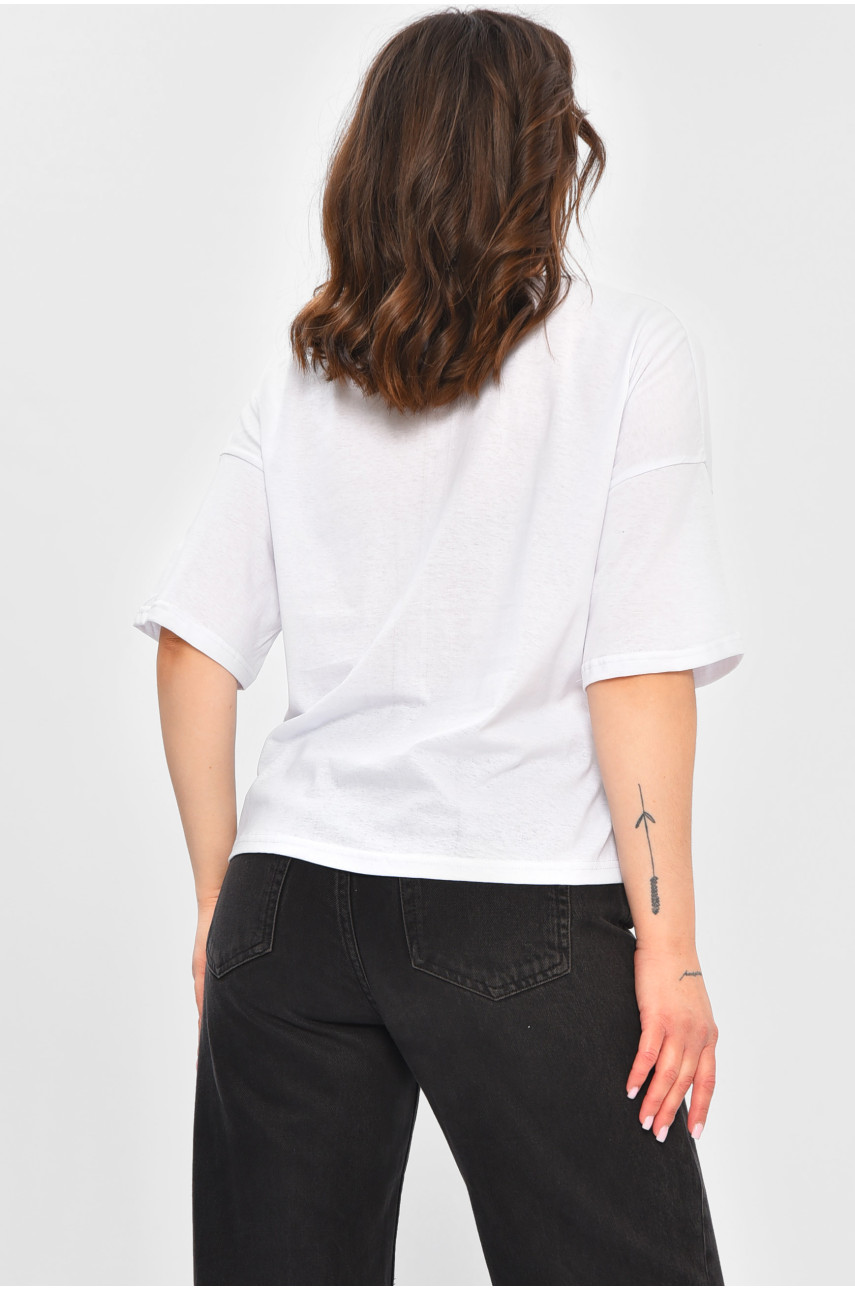 Футболка жіноча напівбатальна білого кольору 202345 Футболка жіноча напівбатальна білого кольору 202345