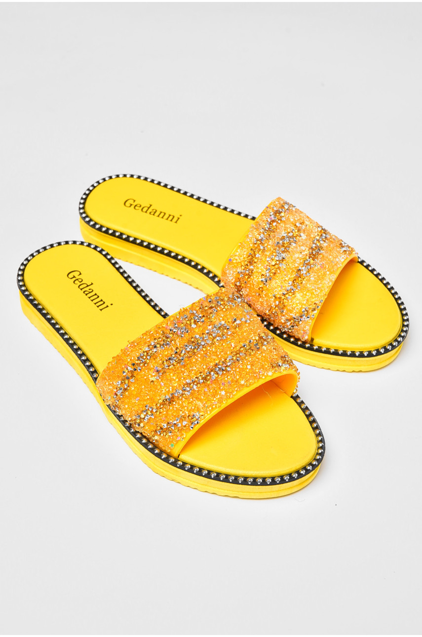 Шльопанці жіночі жовтого кольору а-6 202349