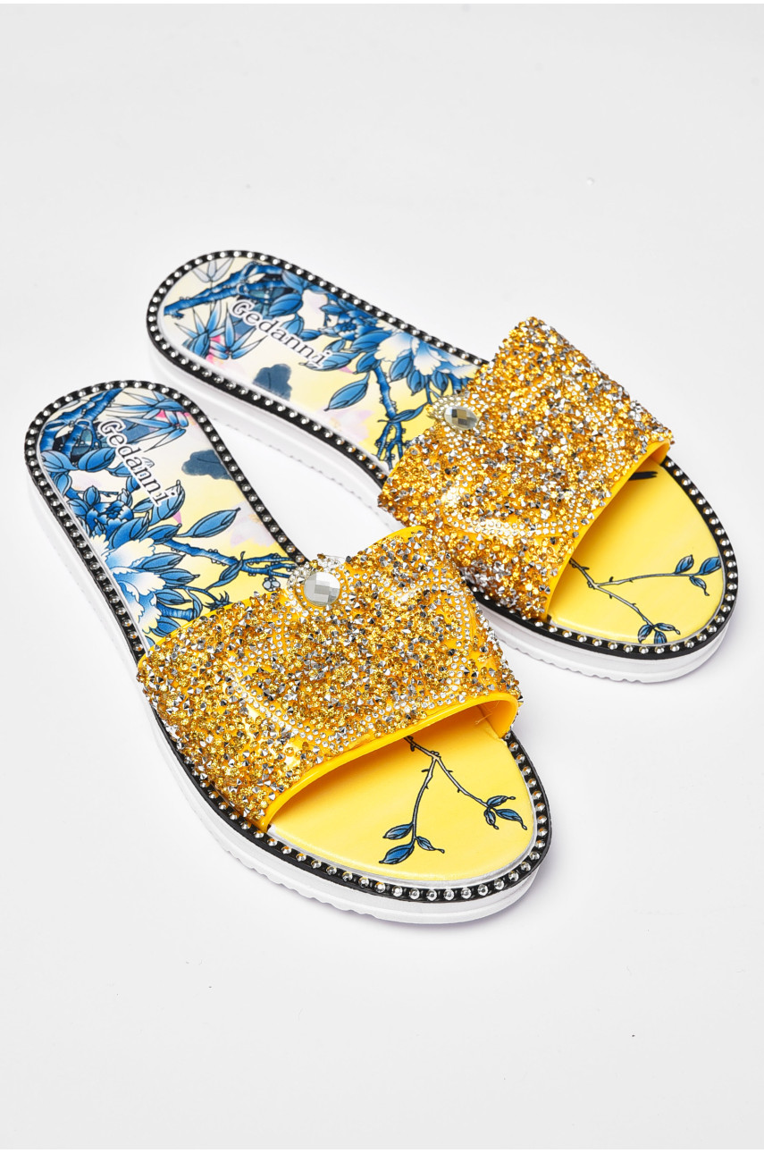 Шльопанці жіночі жовтого кольору а-8 202350