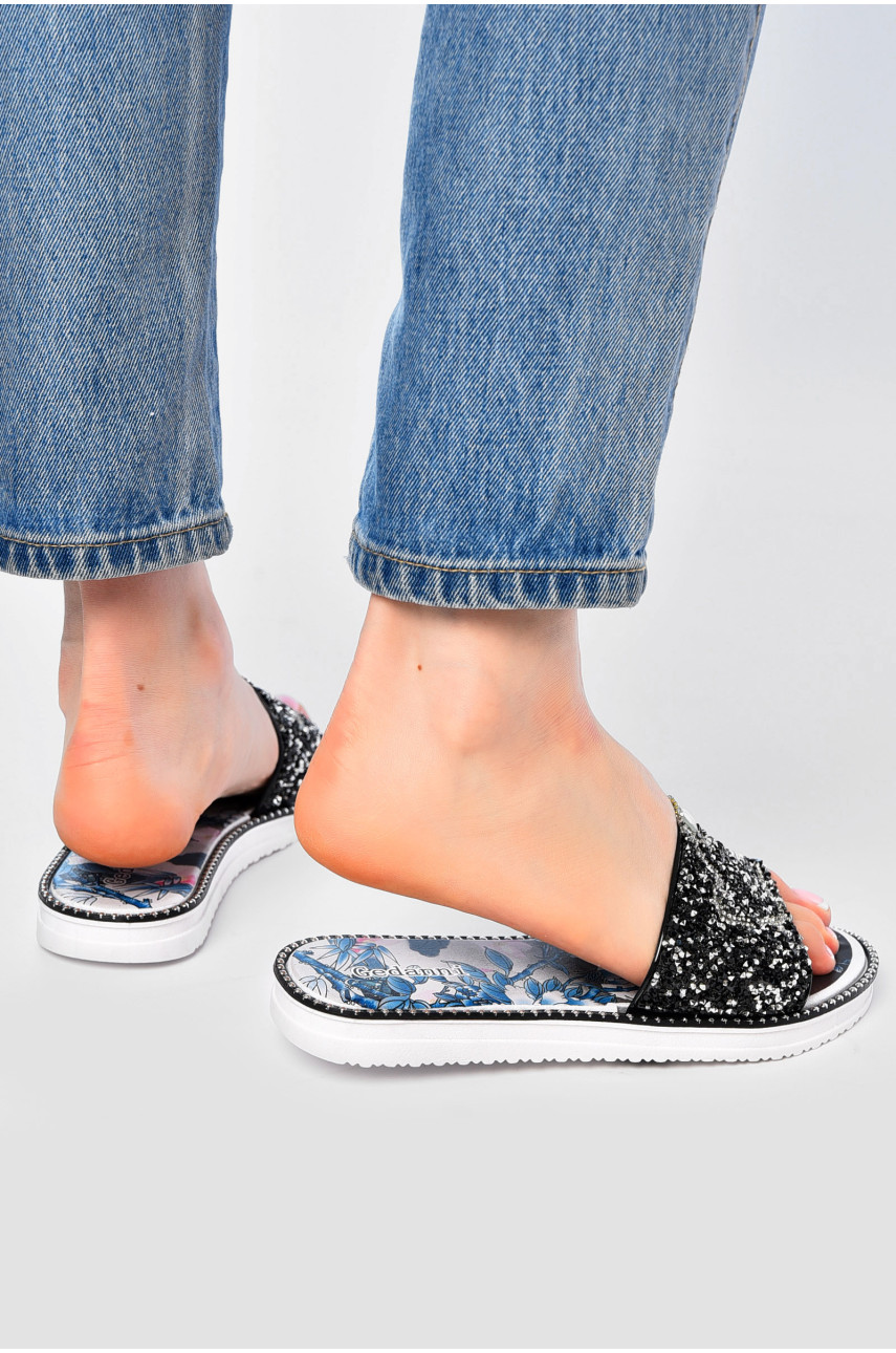 Шлепки женские черного цвета а-8 202351 Шлепки женские черного цвета а-8 202351