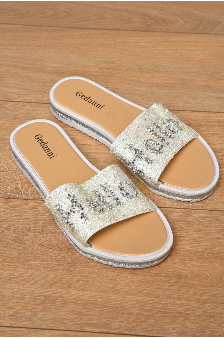 Шлепки женские белого цвета а-7 202356 Шлепки женские белого цвета а-7 202356