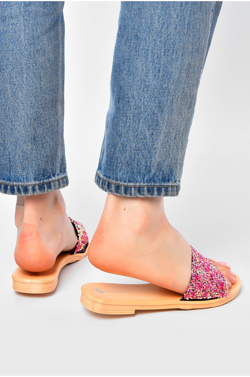 Шлепки женские розового цвета 56008-2 202370 Шлепки женские розового цвета 56008-2 202370