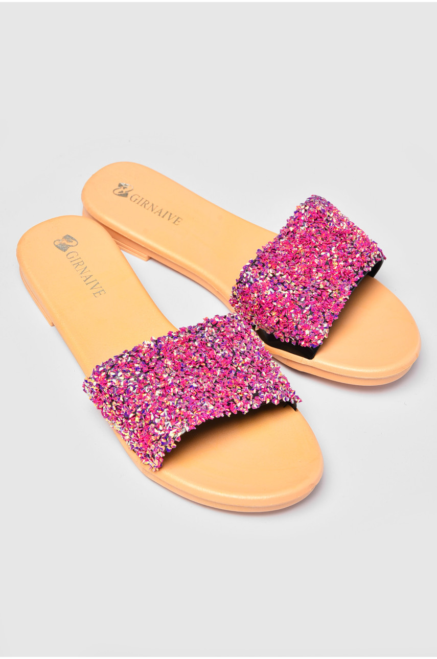 Шлепки женские розового цвета 56008-2 202370 Шлепки женские розового цвета 56008-2 202370