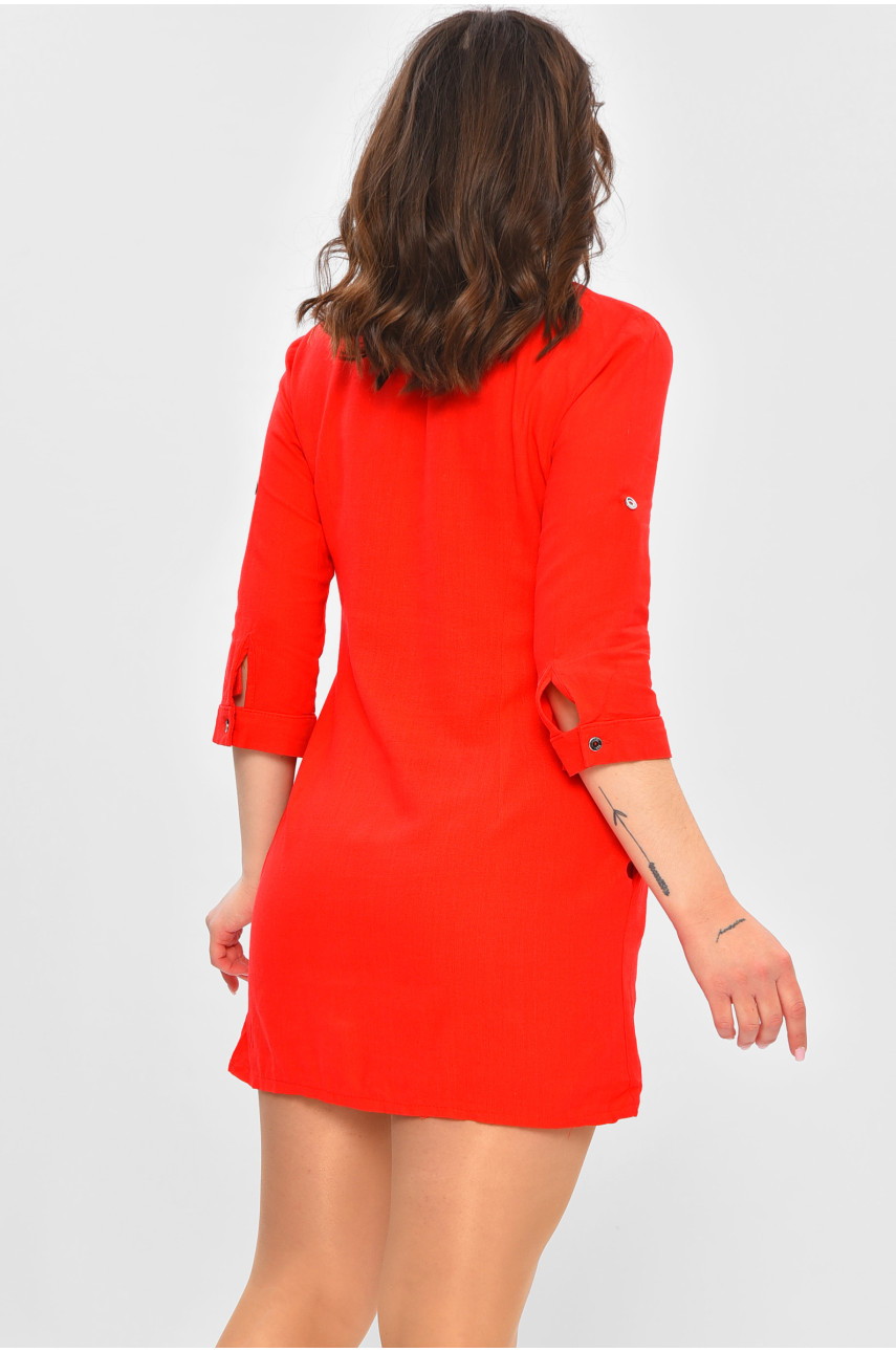 Сукня жіноча однотонна червоного кольору 815 202371 Сукня жіноча однотонна червоного кольору 815 202371