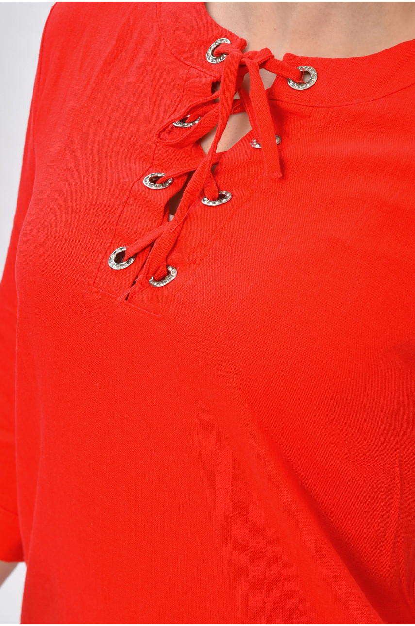 Сукня жіноча однотонна червоного кольору 815 202371 Сукня жіноча однотонна червоного кольору 815 202371